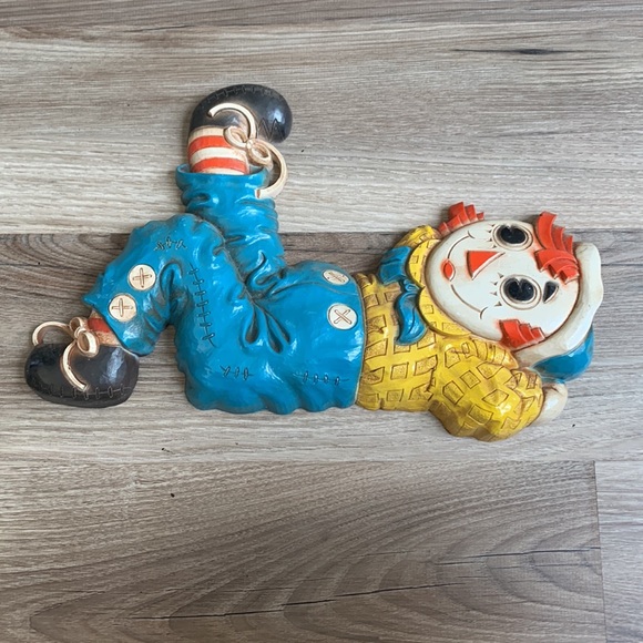 Vintage Raggedy Ann & Andy Wall Hangings Bob Merrill Plaque 1977 Dart Inc 70s - Picture 9 of 16